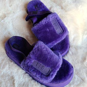Ugg Purple Fluff Yeah Slippers New